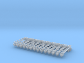 3200 Row Units (14) in Clear Ultra Fine Detail Plastic