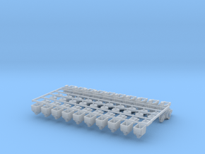 3000Row Units (10) in Clear Ultra Fine Detail Plastic