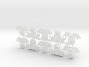 10x Shaggy Wolves - P1:Wolfskull PACs in Clear Ultra Fine Detail Plastic