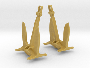 1/100 USN Anchors - Cruiser (10.000 lb.) SET x2 in Tan Fine Detail Plastic