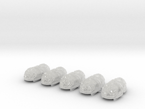10x Lion Skull - G:4a Shoulder Pads in Clear Ultra Fine Detail Plastic