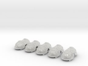10x Halo Skull - G:10a Left Shoulders in Clear Ultra Fine Detail Plastic
