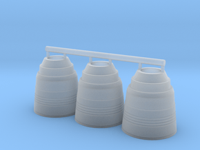NOSTROMO 1/480 ENGINE BELLS SMALL  in Clear Ultra Fine Detail Plastic