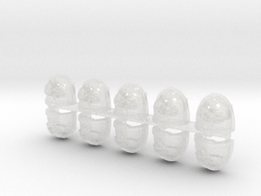 10x Makodons - G:11a Right Shoulders in Clear Ultra Fine Detail Plastic