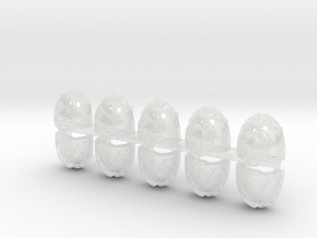 10x Support 2 - G:11k Shoulder Pads in Clear Ultra Fine Detail Plastic