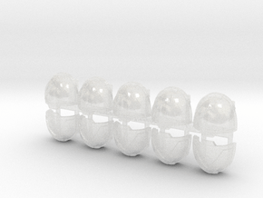 10x Support 2 - G:13a Shoulder Pads in Clear Ultra Fine Detail Plastic
