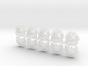 10x Support 2 - G:13r Shoulder Pads in Clear Ultra Fine Detail Plastic