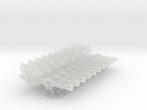 10x Left-handed EnergyAxe : Rafnyr in Clear Ultra Fine Detail Plastic