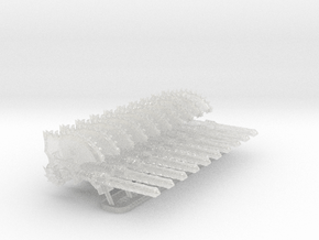 10x Hydra Legion : Left-handed RotoAxe - Lenaeran in Clear Ultra Fine Detail Plastic