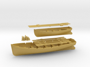 1/72 DKM 8m & 6m Long Boats Set in Tan Fine Detail Plastic