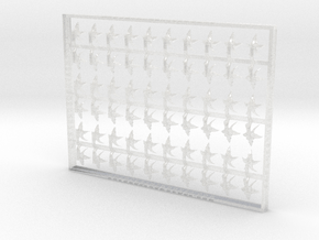 60x Angry Goats - Smaller Insignias (5mm) in Clear Ultra Fine Detail Plastic