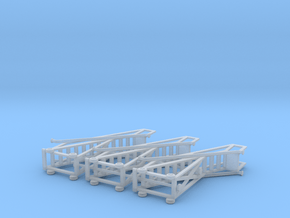 HO Tank Car Stairs 3pc in Clear Ultra Fine Detail Plastic