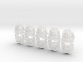 10x Sea Kings - G:3a Shoulder Pads in Clear Ultra Fine Detail Plastic