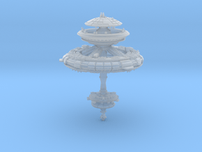 (MMch) Space Station "The Wheel" in Clear Ultra Fine Detail Plastic