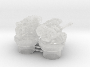 Heavy Combo 4 Pack - R2 Hatch Turrets in Clear Ultra Fine Detail Plastic