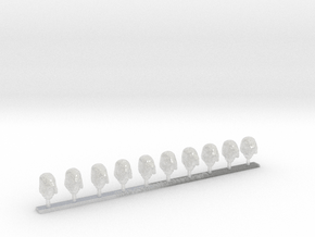 10x Base :C3 Hooded Females w/Respirators in Clear Ultra Fine Detail Plastic