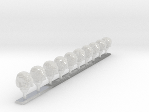 10x FDL:C3 Hooded Females w/Respirators in Clear Ultra Fine Detail Plastic