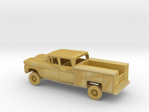 1/160 1960-61 GMC C20 Crewcab Utility Kit in Tan Fine Detail Plastic