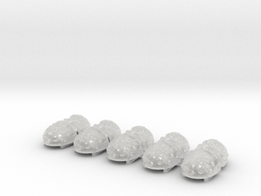 10x Knight Legion - G:6s Studded Shoulder Pads in Clear Ultra Fine Detail Plastic