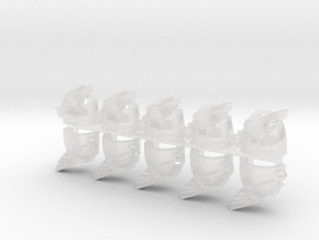 10x Talon Wing - G:5a Shoulder Pads in Clear Ultra Fine Detail Plastic