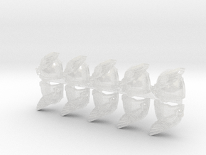 10x Talon Wing - G:11a Shoulder Pads in Clear Ultra Fine Detail Plastic