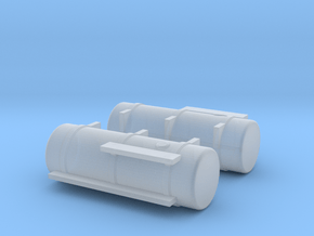 1/64th 70 inch x 24 inch fuel tanks in Clear Ultra Fine Detail Plastic