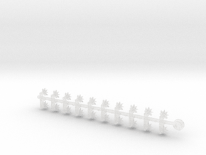 20x Sigil of Chaos- Tiny Convex Insignias (3mm) in Clear Ultra Fine Detail Plastic