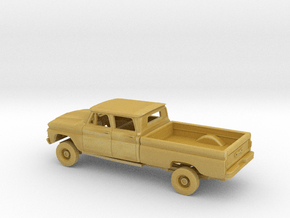 1/87 1963-66 GMC C20 Fleetside Crewcab Small W.Kit in Tan Fine Detail Plastic