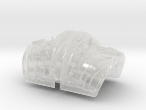 Iron heads : Eternus Pauldron Set 2 in Clear Ultra Fine Detail Plastic