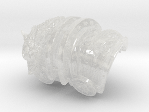 Shaggy Wolf : Eternus Pauldron Set 1 in Clear Ultra Fine Detail Plastic