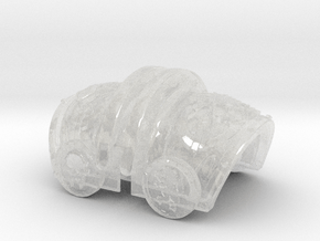 Shaggy Wolf: Eternus Pauldron Set 1 in Clear Ultra Fine Detail Plastic