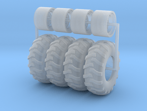 All Steer Cart Tires (Part 3 of 3) in Clear Ultra Fine Detail Plastic