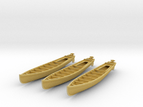 1/200 HMS Barham 30ft Gig SET x3 in Tan Fine Detail Plastic