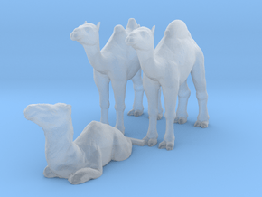 S Scale Camels in Clear Ultra Fine Detail Plastic