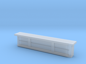 Bar Counter (straight) 1/87 in Clear Ultra Fine Detail Plastic