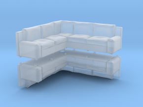 Corner Sofa (x2) 1/120 in Clear Ultra Fine Detail Plastic