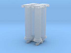 Greek Ionic Column (x4) 1/160 in Clear Ultra Fine Detail Plastic