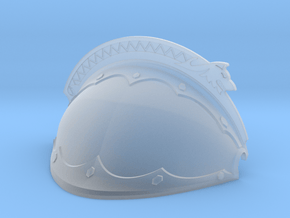 Space Vikings Mecha shoulder pad #1R (M) in Clear Ultra Fine Detail Plastic