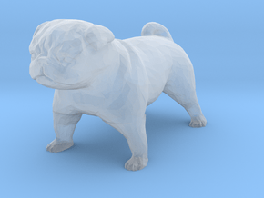 HO Scale Pug in Clear Ultra Fine Detail Plastic