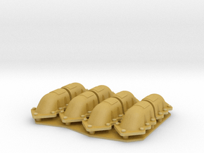 1:48 T-34 scallopped exhaust covers in Tan Fine Detail Plastic