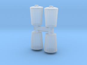 Trash can (x4) 1/100 in Clear Ultra Fine Detail Plastic