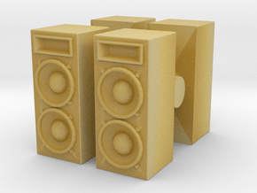 Stage Speaker (x4) 1/56 in Tan Fine Detail Plastic