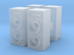 Stage Speaker (x4) 1/56 in Clear Ultra Fine Detail Plastic