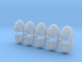 Blood and Shield Mk7/8 shoulder pads x10 in Clear Ultra Fine Detail Plastic