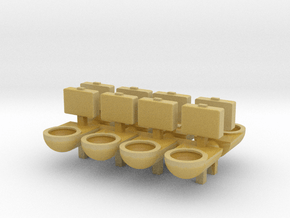 Prison Toilet (x8) 1/87 in Tan Fine Detail Plastic