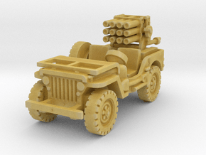 Jeep with 107mm MLR 1/87 in Tan Fine Detail Plastic