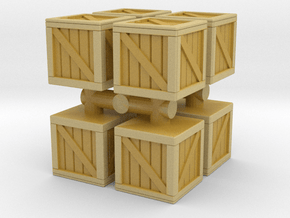 Wood crate prop (x8) 1/220 in Tan Fine Detail Plastic