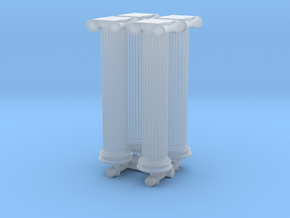 Greek Ionic Column (x4) 1/144 in Clear Ultra Fine Detail Plastic
