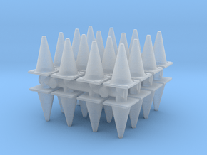 Traffic Cones (x32) 1/120 in Clear Ultra Fine Detail Plastic