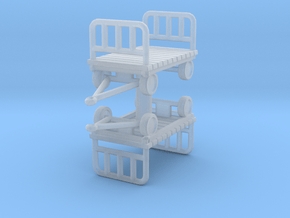 Luggage Cart (x2) 1/76 in Clear Ultra Fine Detail Plastic